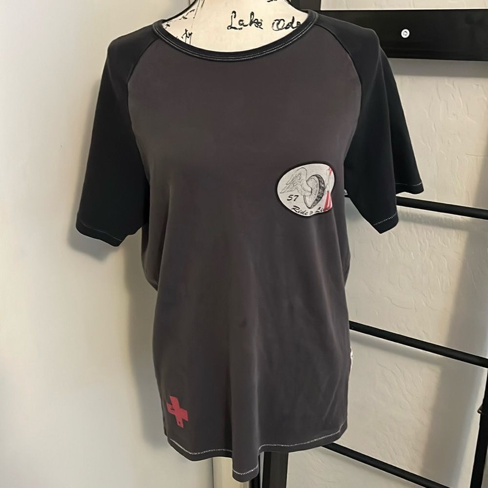 Alp N Rock Sunset Cycles Hollywood Gray Black Graphic Shirt